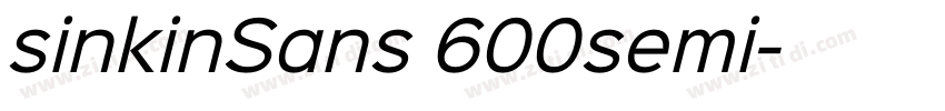 sinkinSans 600semi字体转换